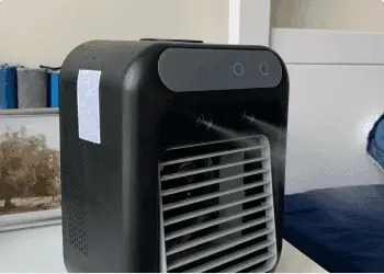 Glacier Breeze customer review – cooler misting on windowsill
