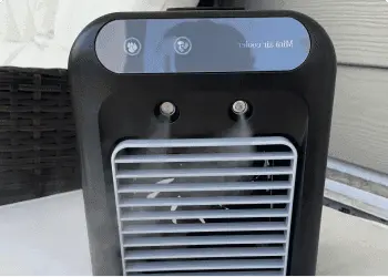 Glacier Breeze customer review – cooler on patio table